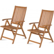 Zestaw 2szt krzeseł ogrodowych drewno akacja FIELDMANN FDZN 4001-T