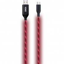 Kabel ładowania świecący LED Yenkee YCU 341 RD USB - typ C 1m