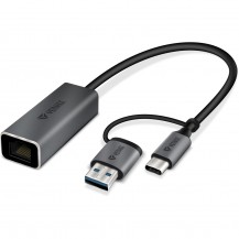 Karta sieciowa Yenkee YTC 013 YTC013 RJ45 USB USB-C 1000Mb