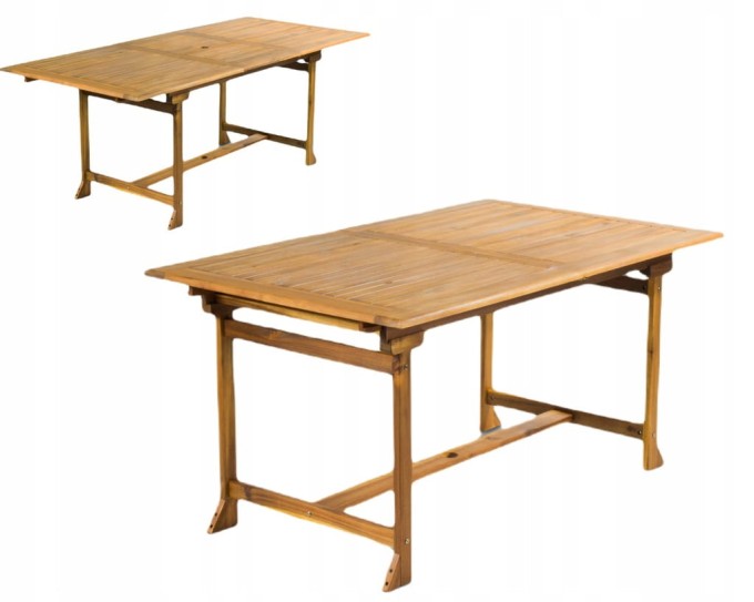 Stół ogrodowy drewniany rozkładany 150/200x90cm FIELDMANN FDZN 4104-T.jpg