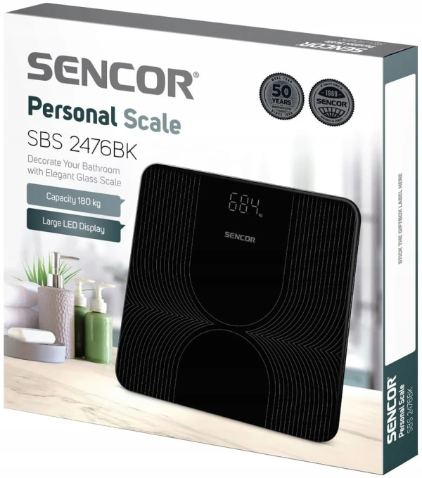 Waga-Łazienkowa-Szklana-Czarna-Do-180kg-Sencor-SBS-2476BK.jpg