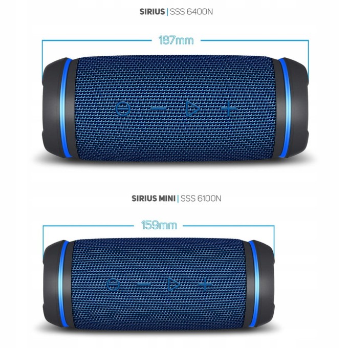 Głośnik Bluetooth NFC Wodoodporny IPX6 Sencor 25 W SSS 6400N SIRIUS BLUE