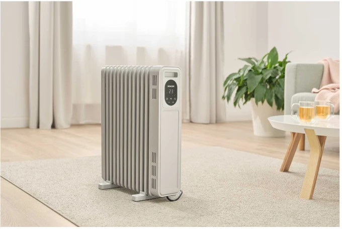 Grzejnik olejowy Sencor 2500 W  13 żeber FLAT SHAPE  Cyfrowy panel i pilot  Tryb ECO  Timer 24h  Bezpieczny i cichy (13).jpg