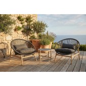 Komplet wypoczynkowy technorattan GALLA 2+1 Dark Grey