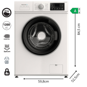 Pralka Philco PLDI 128 A20PL 8kg parowa A inwerter 16 programów