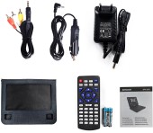 Odtwarzacz DVD przenośny 7" LCD USB SD MP3 XviD samochodowy SENCOR SPV 2075