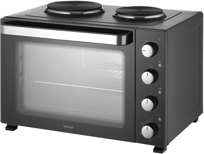 Piekarnik elektryczny z płytą grzejną Sencor SEO 4800BK 48L 3500W mini kuchnia