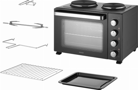 Piekarnik elektryczny z płytą elektryczną Sencor SEO 3500BK