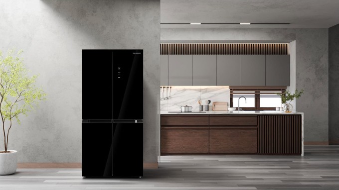 Lodówka Side by Side Philco PXIS 474 ENBG 4-drzwiowa Czarny Szklany Front HIT