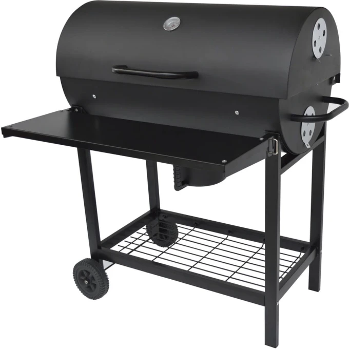 Grill na działkę na kółkach z pokrywą.jpg